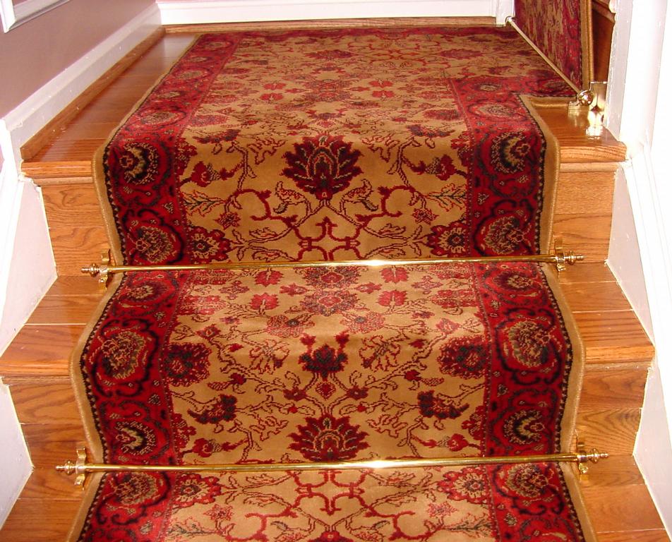 Stair Rods and Runner installed by Alexandria Carpet One ALEXANDRIA